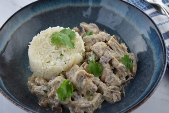 Picture of Beef stroganoff with rice