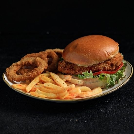 Picture of Classic chicken burger with fries