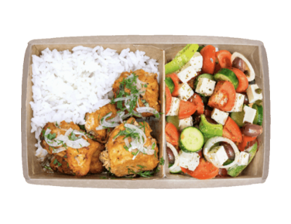 Picture of Grilled Chicken (3 pcs) with Greek salad and steamed rice