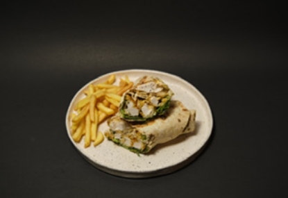 Picture of Crispy Chicken Wrap with fries