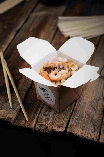 Picture of Noodles Udon with Shrimps in Teriyaki sauce 