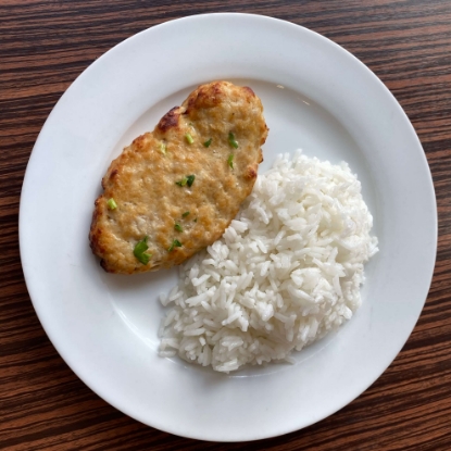 Picture of Chicken cutlet with steamed rice
