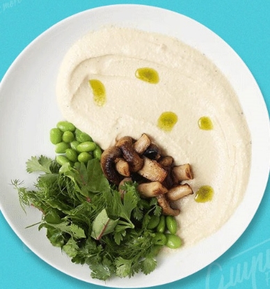 Picture of Hummus with mushrooms and edamame NEW