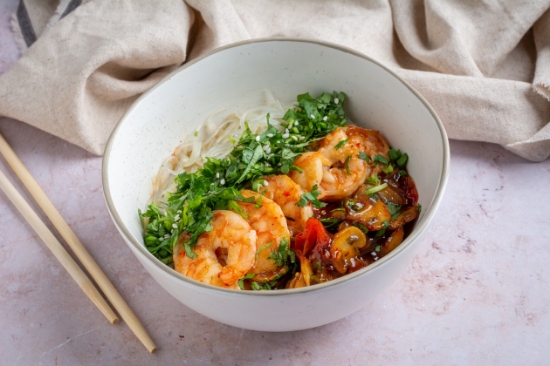 Picture of Funchosa with shrimp and mushroom