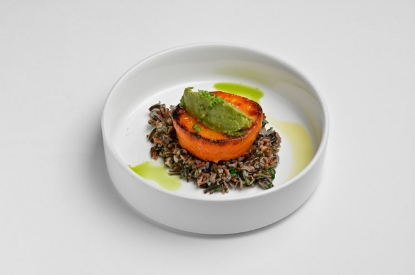 Picture of Sweet Potato Cream with Avocado and Wild Rice