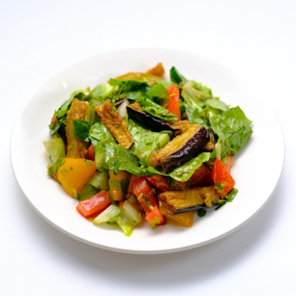 Picture of Eggplant with lettuce
