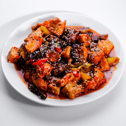 Picture of Pork with BBQ sauce