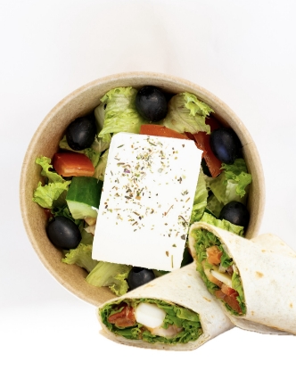 Picture of Greek salad+Mozzarella wrap