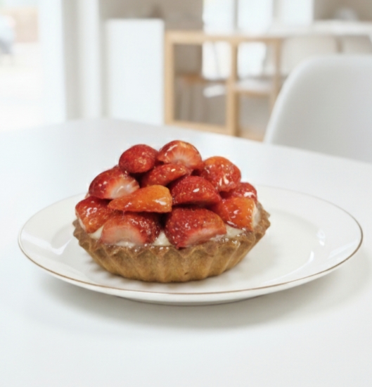 Picture of Tart with Custard and Strawberries