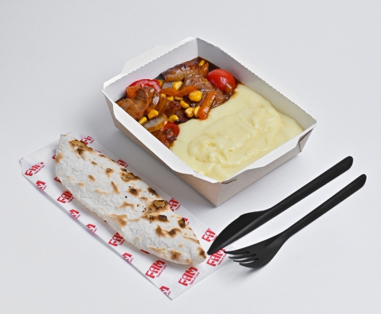 Picture of Pork with teriyaki sauce and mashed potatoes