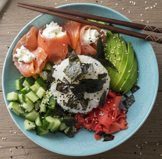 Picture of Scandinavian bowl with rice and nori