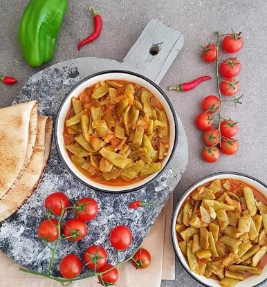 Picture of Green beans with tomatoes 