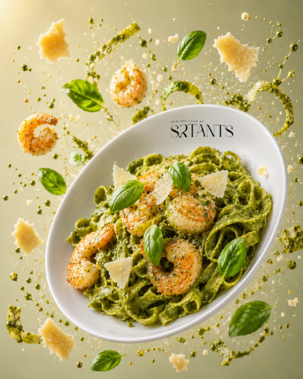 Picture of Pasta pesto with shrimp