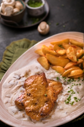 Picture of Chicken steak with brandy sauce