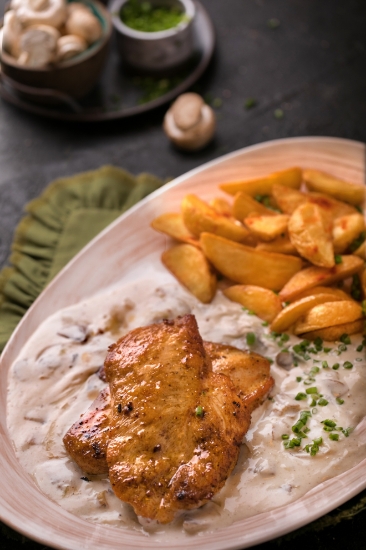 Picture of Chicken steak with brandy sauce