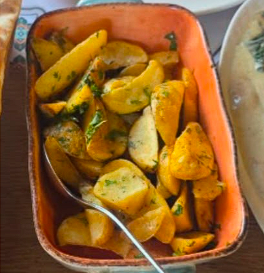 Picture of Potatoes in a coriander sauce
